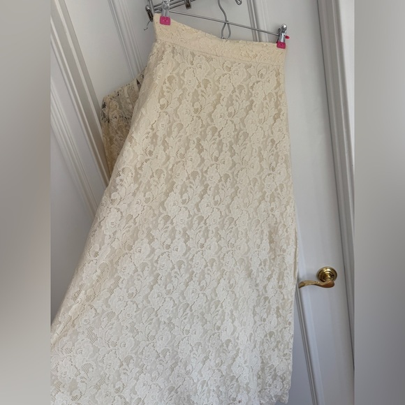 Rare Susan Lanes Country Elegance Wedding Ivory Lace Flowers Blouse / Skirt Set - Picture 10 of 15